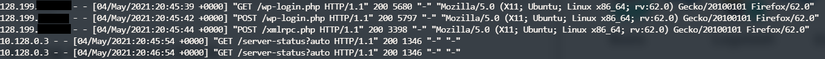Apache access log format