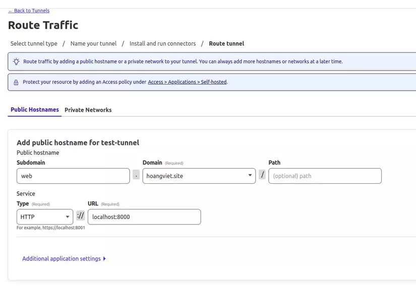 Configuring tunnel routing