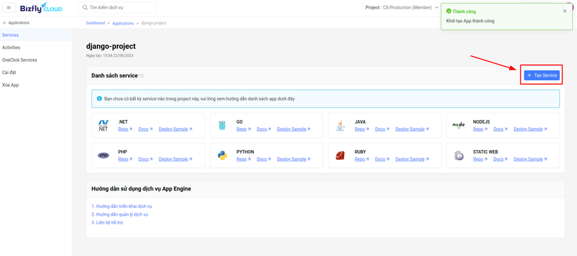 Creating a service
