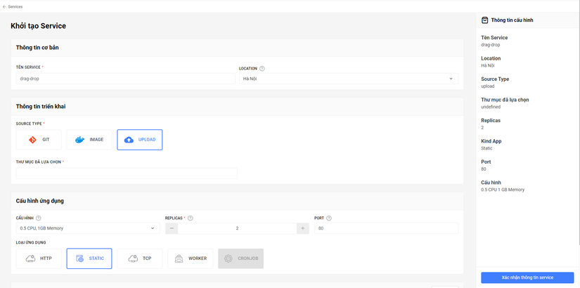 Final static site config