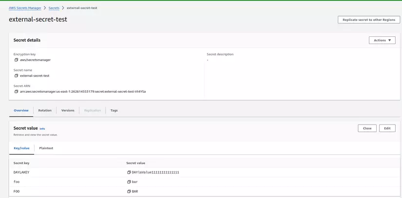 Creating a secret in AWS Secrets Manager