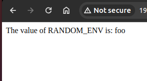 Local Flask app output