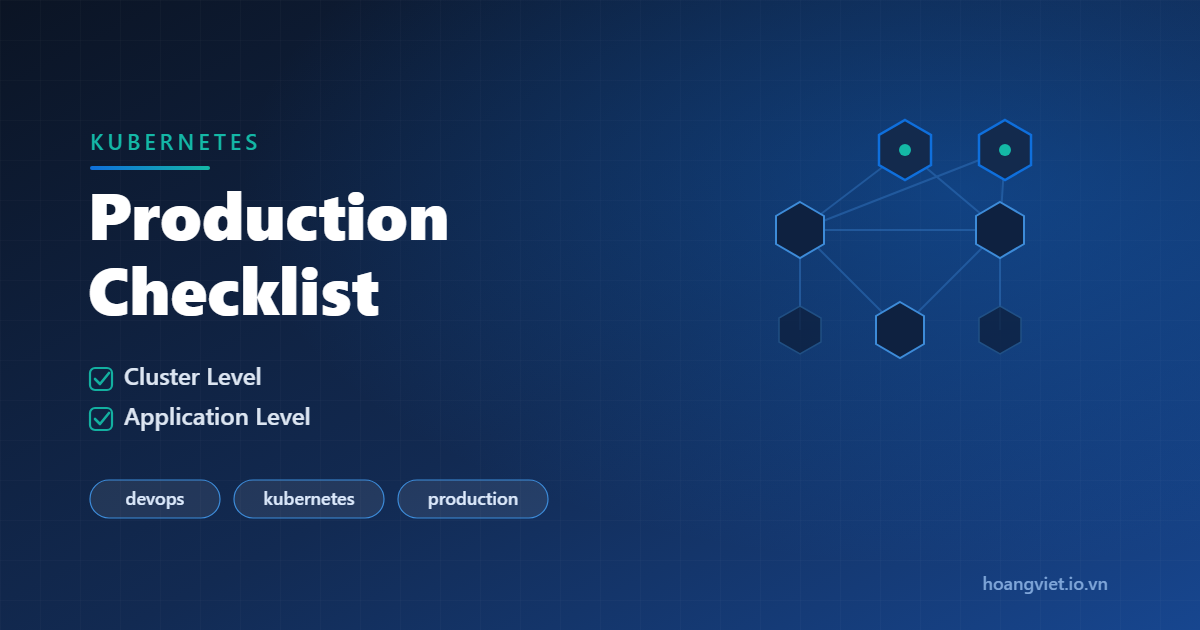 Kubernetes production checklist cover