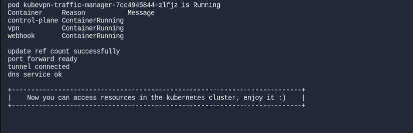 KubeVPN traffic manager created
