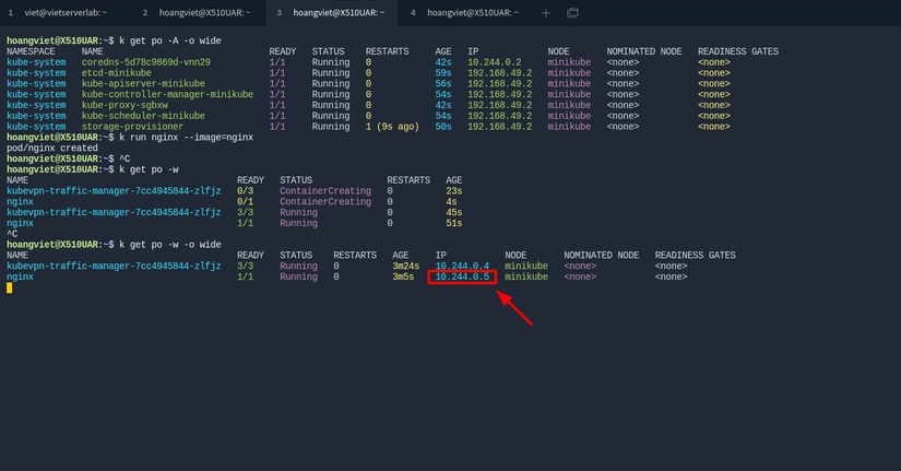 nginx pod created