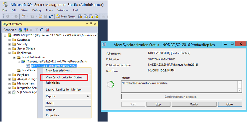 SQL Server replication architecture