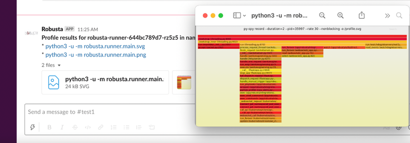 Robusta language troubleshooting action